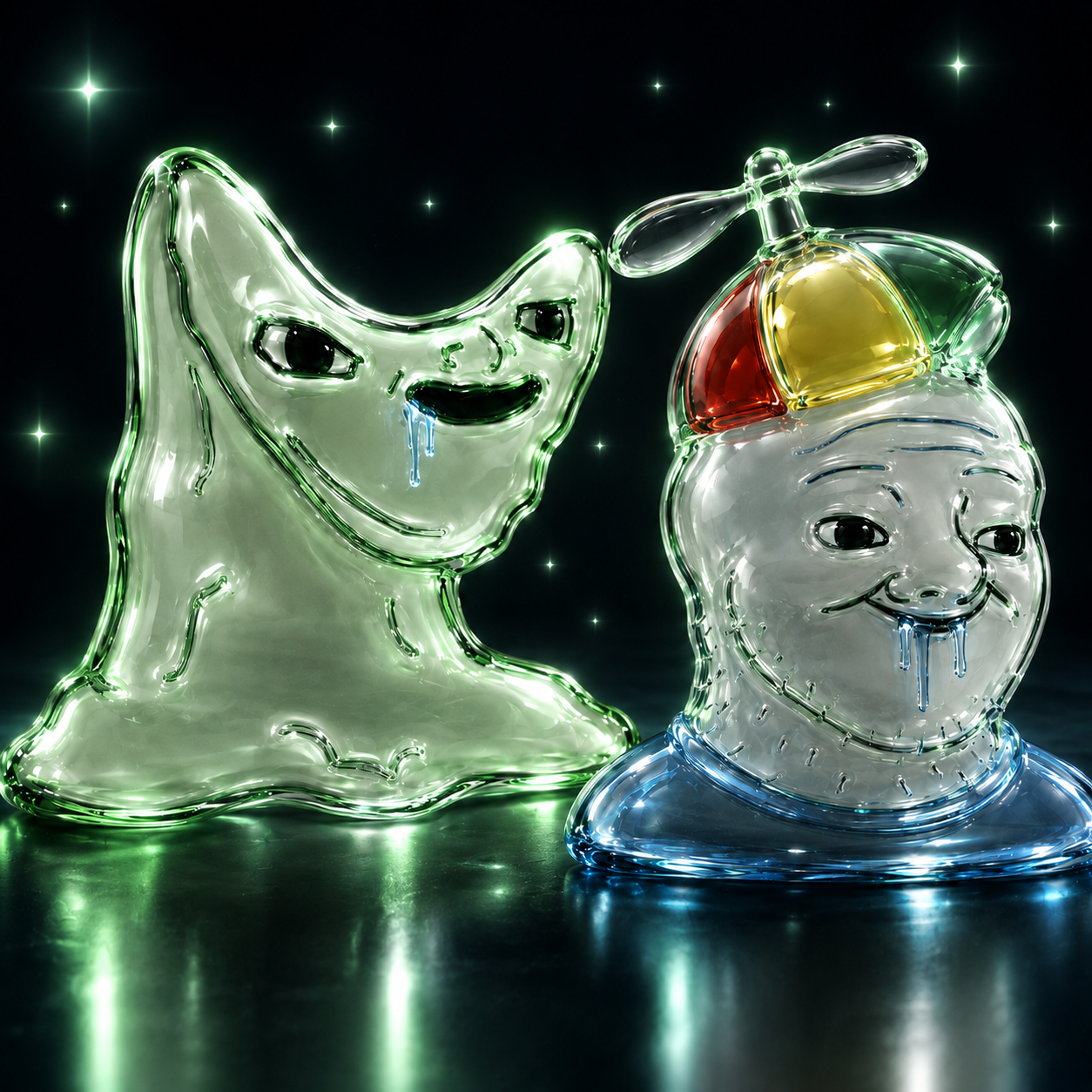 Glass Duo mascot artwork